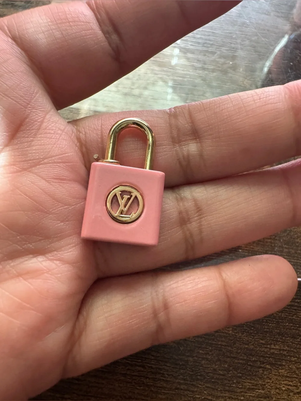 Louise Vuitton pink locket